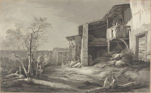 Hospodářský dvůr od Jean Jacques de Boissieu
