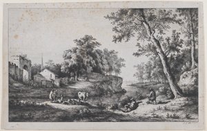 Krajina v Ambronay, 1796. od Jean Jacques de Boissieu