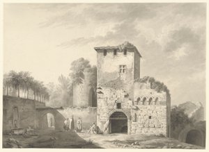 Krajina s lidmi uprostřed ruin od Jean Jacques de Boissieu