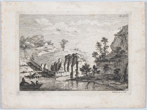 Ruiny akvaduktu, 1763. od Jean Jacques de Boissieu