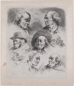 Studie o osmi hlavách, 1795. od Jean Jacques de Boissieu