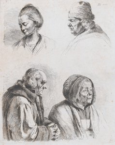 Studie o čtyřech hlavách, 1770. od Jean Jacques de Boissieu