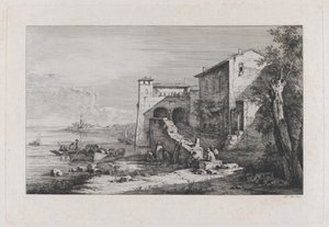 Pohled na starou celnici v Římě, 1807.