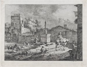 Pohled na Saint-Andéol, 1774. od Jean Jacques de Boissieu