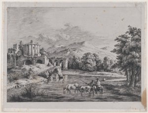 Pohled na chrám Vesta, 1774. od Jean Jacques de Boissieu