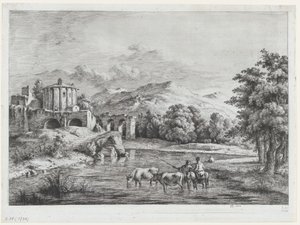 Pohled na chrám Vesta, 1774. od Jean Jacques de Boissieu