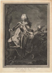 Augusta III. Polský král, 1750. od Jean Joseph Balechou
