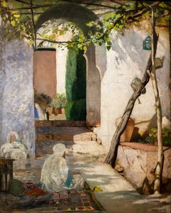 Marocký dvůr, před rokem 1880 (olej na plátně) od Jean Joseph Benjamin Constant