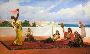 Šálový tanec, asi 1880 (olej na plátně) od Jean Joseph Benjamin Constant