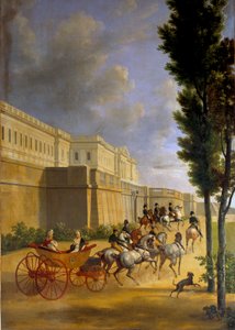 Odjezd Napoleona (1769-1821) a Marie Louise (1791-1847) na lov do Compiegne v roce 1811 Obraz Josepha Bidaulta (1758-1846) 1811 Ne. 2,1x0,9 m Paříž, Musee Marmottan