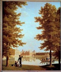 Promenáda císaře Napoleona I. (1769-1821) a Marie Louise na Kapřím rybníku ve Fontainebleau Obraz od Josepha Bidaulta (1758-1846) 1810 ne. 2,28x1,74 m Paříž, Musee Marmottan