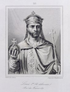 Ludvík I. Pobožný (778-840), císař Svaté říše římské, vyryl Blanchard od Jean Joseph Dassy
