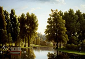 Francouzsky: Le parc à Mortefontaine Park v Mortefontaine od Jean Joseph Xavier Bidauld