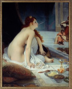 Orientalismus: "" Bílý otrok"" Obraz Jean Jules Antoine Lecomte du Nouy (1842-1923) 1888 Sun. 1,46x1,18 m Nantes, Museum of Fine Arts - Orientalism: “”The White slave”””. Obraz Jean Jules Antoine Lecomte du Nouy (1842-1923)