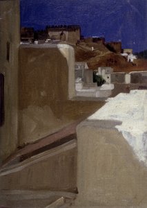 Pohled na casbah (kasbah) z mé terasy od Lecomte du Nouy (1842-1923), Tanger od Jean Jules Antoine Lecomte du Nouy