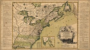 Mapa Spojených států amerických po mírové smlouvě z roku 1783. od Jean Lattré