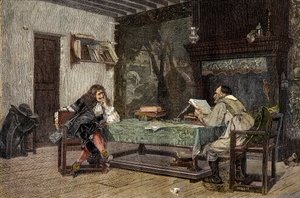 Spolupráce mezi Jean Baptiste Moliere a Pierre Corneille French dramatis - „“ Autoři Jean-Baptiste (Jean Baptiste) Poquelin dit Moliere (1622-1673) a Pierre Corneille (1606-1684)““ rytina podle obrazu Jean-Leon (Jean Leon) Gerome