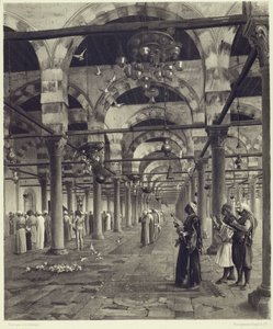 Veřejná modlitba v mešitě Amron, ze „Sbírka děl Jean-Leon Gerome ve 100 hlubotiskách“