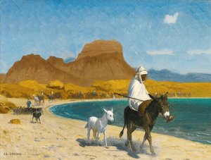 Akaba Gulf (olej na plátně) od Jean Leon Gerome