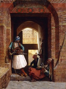 Arnaut bodyguardi v Káhiře, 1861 od Jean Leon Gerome