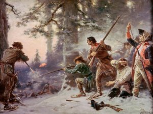 Bitva na sněžnicích 1757 od Jean Leon Gerome