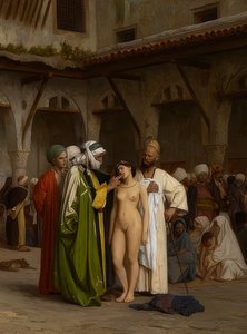 Trh s otroky. Asi 1867 od Jean Leon Gerome