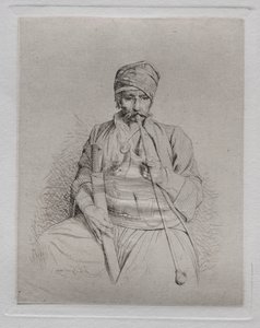 Egyptský kuřák od Jean Leon Gerome