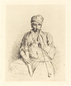 Sedící Arab s Pipe od Jean Leon Gerome