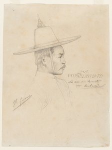 Studie pro přijetí siamských velvyslanců ve Fontainebleau, 1861-1864. od Jean Leon Gerome