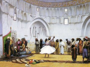 Vířící dervišové, asi 1895 (olej na plátně) od Jean Leon Gerome