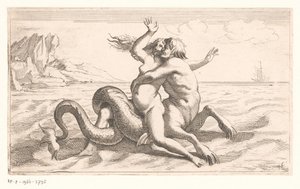 Triton unese ženu od Jean Lepautre (attributed to)