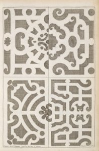 Návrhy z knihy "Fontány a vodotrysky v italském stylu", vydané v roce 1661. od Jean Lepautre