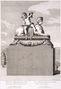 Figura sfingy ve Versailles, 1676