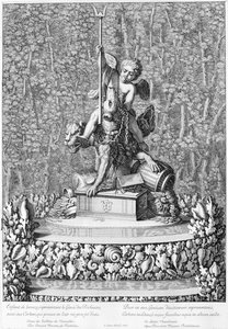 Fontána s géniem bohatství, Versailles, 1676 od Jean Lepautre