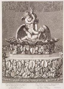 Fontána se dvěma amory a labutí, navržený Jean-Baptiste Tuby, ve Versailles, 1677 od Jean Lepautre