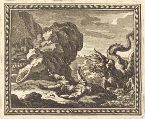 Hippolytus a mořská příšera od Jean Lepautre