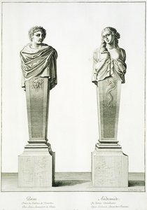 Sochy zobrazující Persea a Adromedu od Louise Leramberta ve Versailles od Jean Lepautre