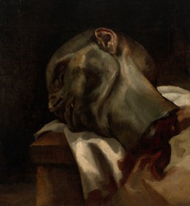 Hlava gilotinovaného muže od Jean Louis André Théodore Géricault
