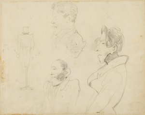 List s karikaturami od Jean Louis André Théodore Géricault