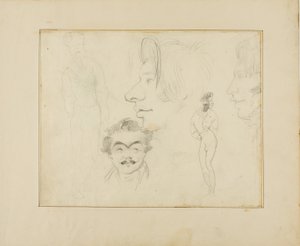 List s karikaturami od Jean Louis André Théodore Géricault