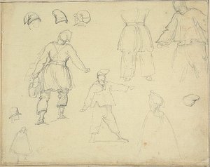 Náčrtky: Chlapec ze stáje nesoucí vědro od Jean Louis André Théodore Géricault