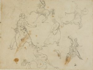 Studie o kovářích a koních od Jean Louis André Théodore Géricault