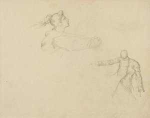 Studie ženy a vojáka od Jean Louis André Théodore Géricault