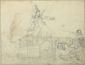Studie pro dělostřelecký keson od Jean Louis André Théodore Géricault