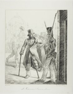 Švýcarská stráž v Louvru od Jean Louis André Théodore Géricault