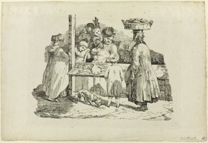 Spící obchodník s rybami od Jean Louis André Théodore Géricault