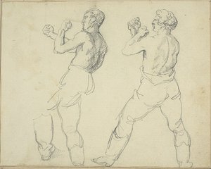 Dva boxeři stojící vlevo od Jean Louis André Théodore Géricault