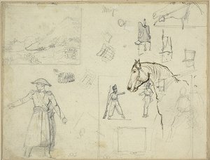 Různé studie od Jean Louis André Théodore Géricault