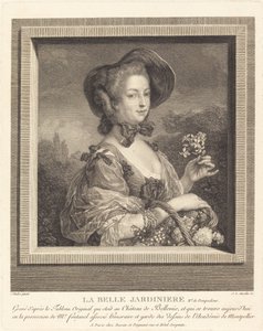 Marquise de Pompadour jako krásná žardiniéra od Jean Louis Anselin after Carle Van Loo