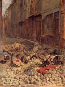 Barikáda v Rue de la Mortellerie, červen 1848 (Paměť občanské války) 1849 (olej na plátně) od Jean Louis Ernest Meissonier